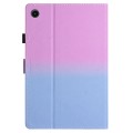 For Samsung Galaxy Tab A 10.1 2019 T510 / T515 Stitching Gradient Leather Tablet Case(Purple Blue)