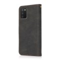 For Samsung Galaxy A02s EU / M02s Dual-color Stitching Leather Phone Case(Black Brown)