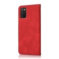 For Samsung Galaxy A03s Dual-color Stitching Leather Phone Case(Red Blue)