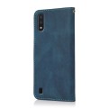 For Samsung Galaxy A10 / M10 Dual-color Stitching Leather Phone Case(Blue Green)