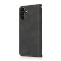For Samsung Galaxy A05s Dual-color Stitching Leather Phone Case(Black Brown)