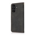 For Samsung Galaxy A35 5G Dual-color Stitching Leather Phone Case(Black Brown)
