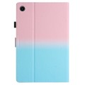 For Samsung Galaxy Tab A8 2021 X205 / X200 Stitching Gradient Leather Tablet Case(Pink Blue)