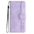 For Samsung Galaxy Note10 4G/5G Heart Pattern Skin Feel Leather Phone Case(Purple)