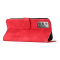 For Samsung Galaxy Note20 Heart Pattern Skin Feel Leather Phone Case(Red)
