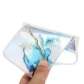 For Samsung Galaxy A15 5G Laser Marble Pattern Clear TPU Protective Phone Case(Blue)