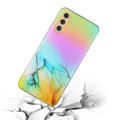 For Samsung Galaxy A15 5G Laser Marble Pattern Clear TPU Protective Phone Case(Yellow)