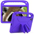 For Lenovo Tab M10 HD 2nd Gen Handle EVA Shockproof Tablet Case with Holder(Purple)