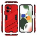 For Xiaomi Redmi Note 12 4G Global Punk Armor 2 in 1 PC + TPU Shockproof Phone Case with Holder(Red)