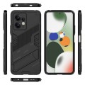 For Xiaomi Redmi Note 12 4G Global Punk Armor 2 in 1 PC + TPU Shockproof Phone Case with Holder(Blac