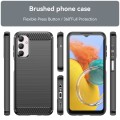 For Samsung Galaxy M14 5G Brushed Texture Carbon Fiber TPU Phone Case(Black)