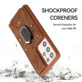 For Samsung Galaxy S21 Ultra 5G Armor Ring Wallet Back Cover Phone Case(Brown)