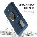 For Samsung Galaxy S20 Ultra Armor Ring Wallet Back Cover Phone Case(Blue)