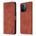 For Xiaomi Redmi 12C / Redmi 11A / Poco C55 AZNS Skin Feel Calf Texture Flip Leather Phone Case(Brow