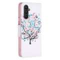 For Samsung Galaxy A24 4G Colored Drawing Pattern Leather Phone Case(Tree)