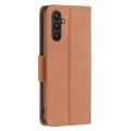For Samsung Galaxy A24 4G Litchi Texture Pure Color Leather Phone Case(Brown)