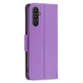 For Samsung Galaxy A24 4G Litchi Texture Pure Color Leather Phone Case(Purple)