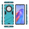 For Honor X9a/X40 5G/Magic5 Lite Punk Armor PC + TPU Phone Case with Holder(Blue)