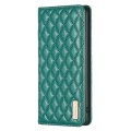 For Samsung Galaxy M14 5G Diamond Lattice Magnetic Leather Flip Phone Case(Green)