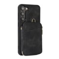 For Samsung Galaxy S23+ 5G Zipper Card Bag Back Cover Phone Case(Black)