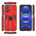 For Xiaomi Redmi Note 12 4G Supersonic PC + TPU Shock-proof Phone Case with Holder(Red)