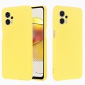 For Motorola Moto G13 / G23 Pure Color Liquid Silicone Shockproof Phone Case(Yellow)
