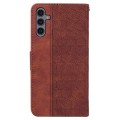 For Samsung Galaxy A24 4G Geometric Embossed Leather Phone Case(Brown)