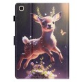 For Samsung Galaxy Tab A7 Lite T220/T225 Coloured Drawing Stitching Leather Tablet Case(Deer)