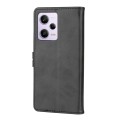 For Xiaomi Redmi Note 12 5G Global Embossed Happy Cat Pattern Flip Leather Phone Case(Black)