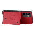 For Samsung Galaxy A14 5G Double Buckle Magnetic Phone Case(Red)