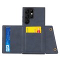 For Samsung Galaxy S23 Ultra 5G Double Buckle Magnetic Phone Case(Blue)