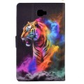For Samsung Galaxy Tab A 10.1 2016 T580 Coloured Drawing Smart Leather Tablet Case(Tiger)