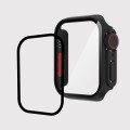 For Apple Watch Series 8 & 7 41mm Film PC Watch Case with Detachable Button(Black)