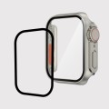 For Apple Watch Series 8 & 7 41mm Film PC Watch Case with Detachable Button(Silver)