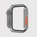 For Apple Watch Series SE 2 / 6 / SE / 5 / 4 40mm Film PC Watch Case with Detachable Button(Grey)