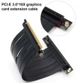 PCI-E 3.0 16X 90 Degree Graphics Card Extension Cable, Length:35cm