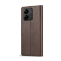 For Xiaomi Redmi 13C 4G/5G/Poco C65 LC.IMEEKE Calf Texture Leather Phone Case(Coffee)