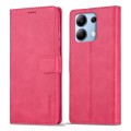 For Xiaomi Redmi Note 13 4G LC.IMEEKE Calf Texture Leather Phone Case(Red)