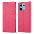 For Xiaomi Redmi Note 13 5G LC.IMEEKE Calf Texture Leather Phone Case(Red)