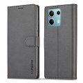 For Xiaomi Redmi Note 13 5G LC.IMEEKE Calf Texture Leather Phone Case(Grey)