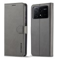 For Xiaomi Poco X6 Pro LC.IMEEKE Calf Texture Leather Phone Case(Grey)