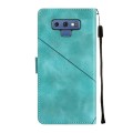 For Samsung Galaxy Note9 Skin-feel Embossed Leather Phone Case(Green)