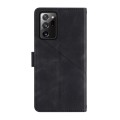 For Samsung Galaxy Note20 Ultra Skin-feel Embossed Leather Phone Case(Black)