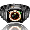 Metal Integrated Watch Protective Case For Apple Watch Series SE 2&6&SE&5&4 44mm(Black)