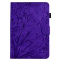 For Amazon Fire HD 8 / HD 8 Plus 2020 2022 Fortune Tree Pressure Flower PU Tablet Case with Wake-up
