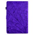 For Amazon Fire HD 10 Plus / HD 10 2021 Fortune Tree Pressure Flower PU Tablet Case with Wake-up / S