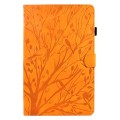 For Samsung Galaxy Tab S6 Lite Fortune Tree Pressure Flower PU Tablet Case with Wake-up / Sleep Func