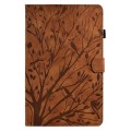 For Samsung Galaxy Tab A7 Lite Fortune Tree Pressure Flower PU Tablet Case (Brown)