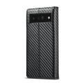 For Google Pixel 7a LC.IMEEKE Carbon Fiber Leather Phone Case(Vertical Black)
