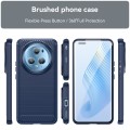 For Honor Magic5 Pro Brushed Texture Carbon Fiber TPU Phone Case(Blue)